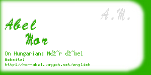 abel mor business card